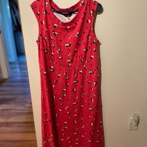 Joules sleeveless red dress